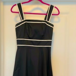 Black and white trim dress